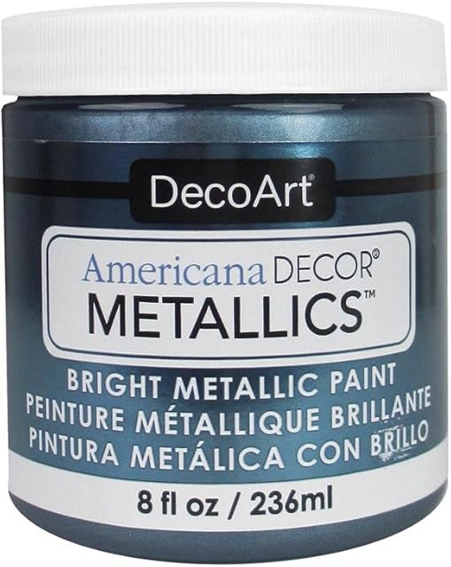 Deco Art Americana Décor Metallic Jar of Paint, Acrylic, Pewter, 236 ml (Pack of 1)