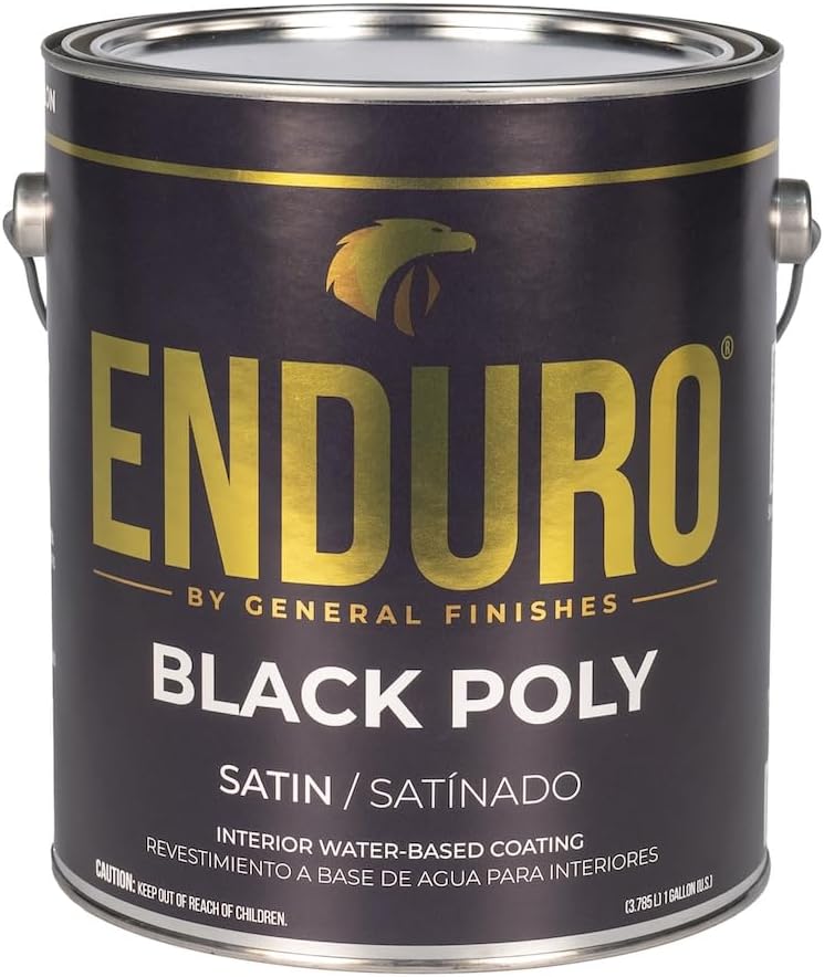 Water Based Black Poly, 1 Gallon, Satin
