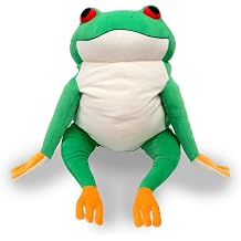 Shinada Global Mochi Series MOKR-0880G Mochi Frog Plushie, Stuffed Animal, 13.8 x 13.8 x 19.7 inches 35 x 35 x 50 cm, XL, Green