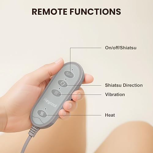 Miniatura 5 de Masajeador de espalda para aliviar el dolor de tejido profundo, masajeador Shiatsu de espalda y cuello con calor relajante, almohada de masaje de