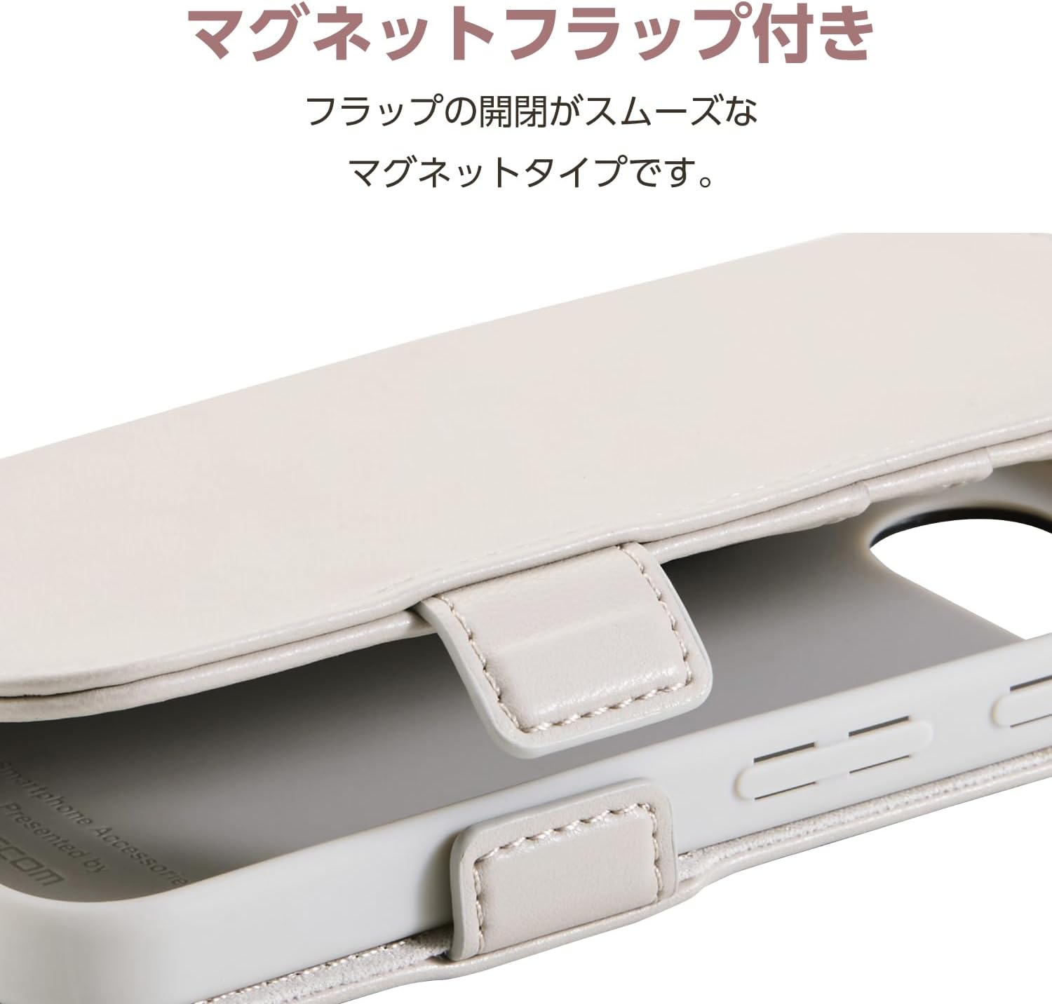 Elecom Google Pixel 9a Case, Cover, Notebook-type, Soft Leather, TPU, Shock-Absorption, Card Storage, Pocket, Stand Function, Strap Hole, Strap Included, Wallet Type, Compatible with Wireless Charging