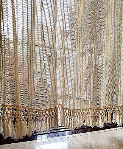 Hhtcal Tassel Fringe Trim By The Yard Beige Cotton Sewing Tassel Trim Boho Macrame Fringe Trim Long Ribbon Border For Crafts Clothing Tablecloth Edging Vintage Decorative 3Yards X 14Cm #TOP3