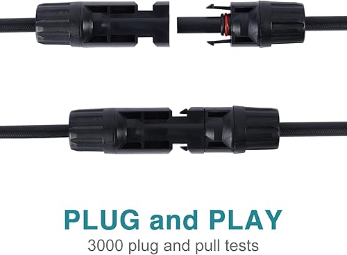 Miniatura 5 de Conectores solares de rama Y, conectores paralelos de panel solar, kit de herramientas de enchufe de cable solar de 1 a 3 (2 MFFF y 2 FMMM, 2 llaves)