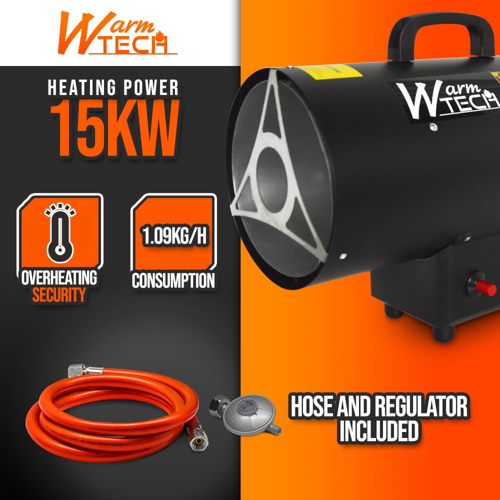 Canon à chaleur au gaz 15 KW - 51180 BTU - Fonctionne au Gaz Propane