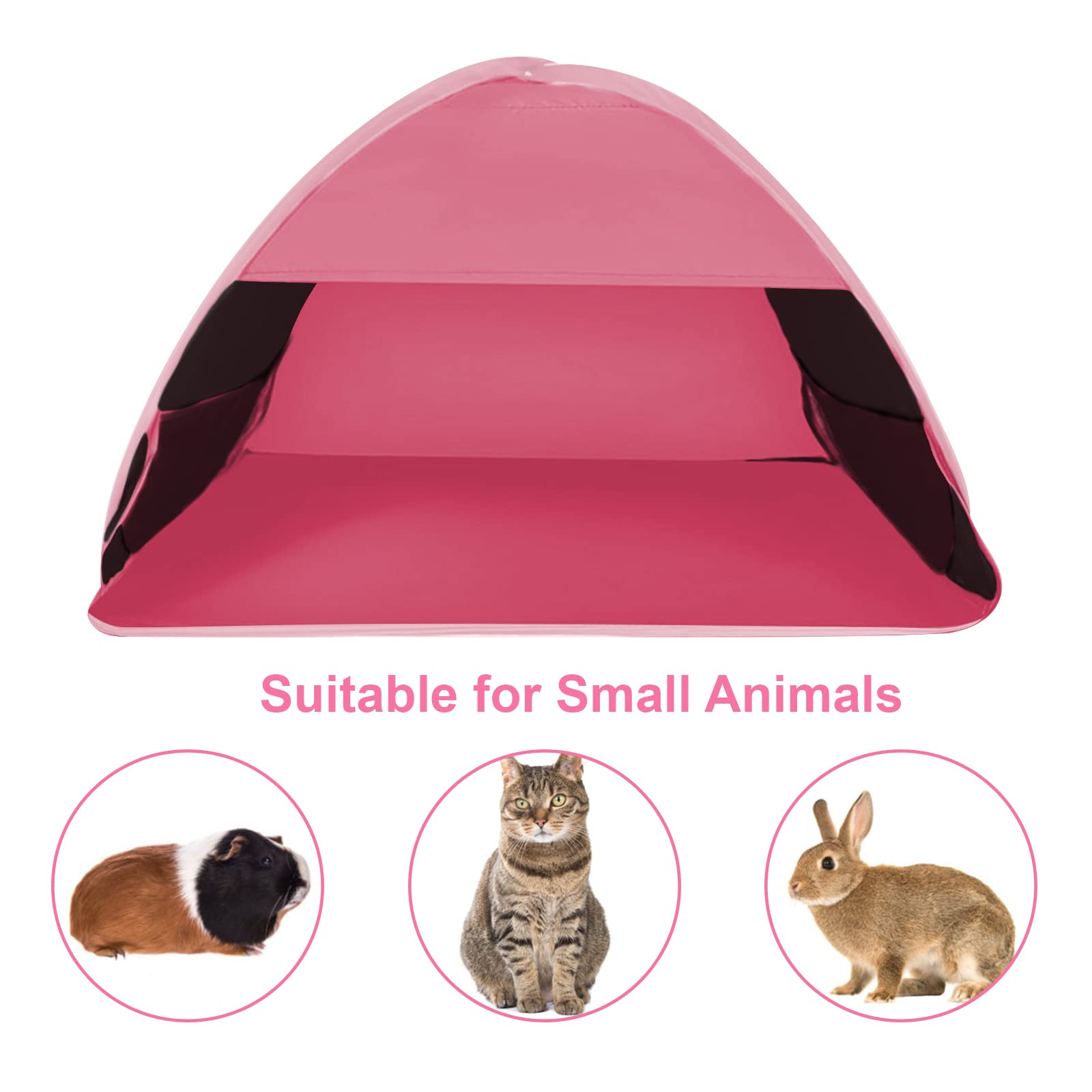 Mini tente d'abri de tête, 1 lot de tente de plage pliable et anti-UV, pour animaux domestiques, plage, camping, pique-nique, plage, rose, taille L