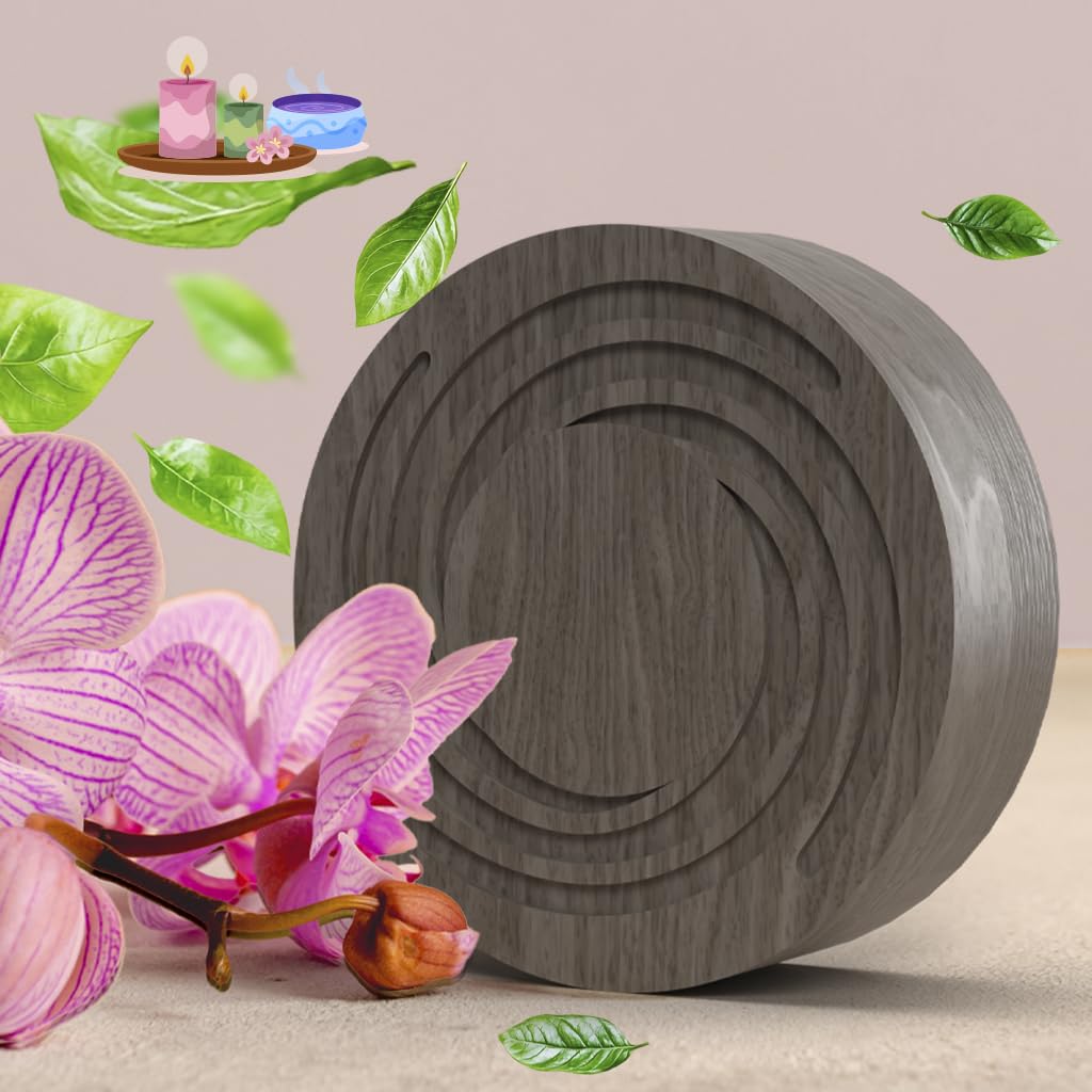Diffuseur en bois pour voiture et bureau, l'aromathérapie ronde en voyage