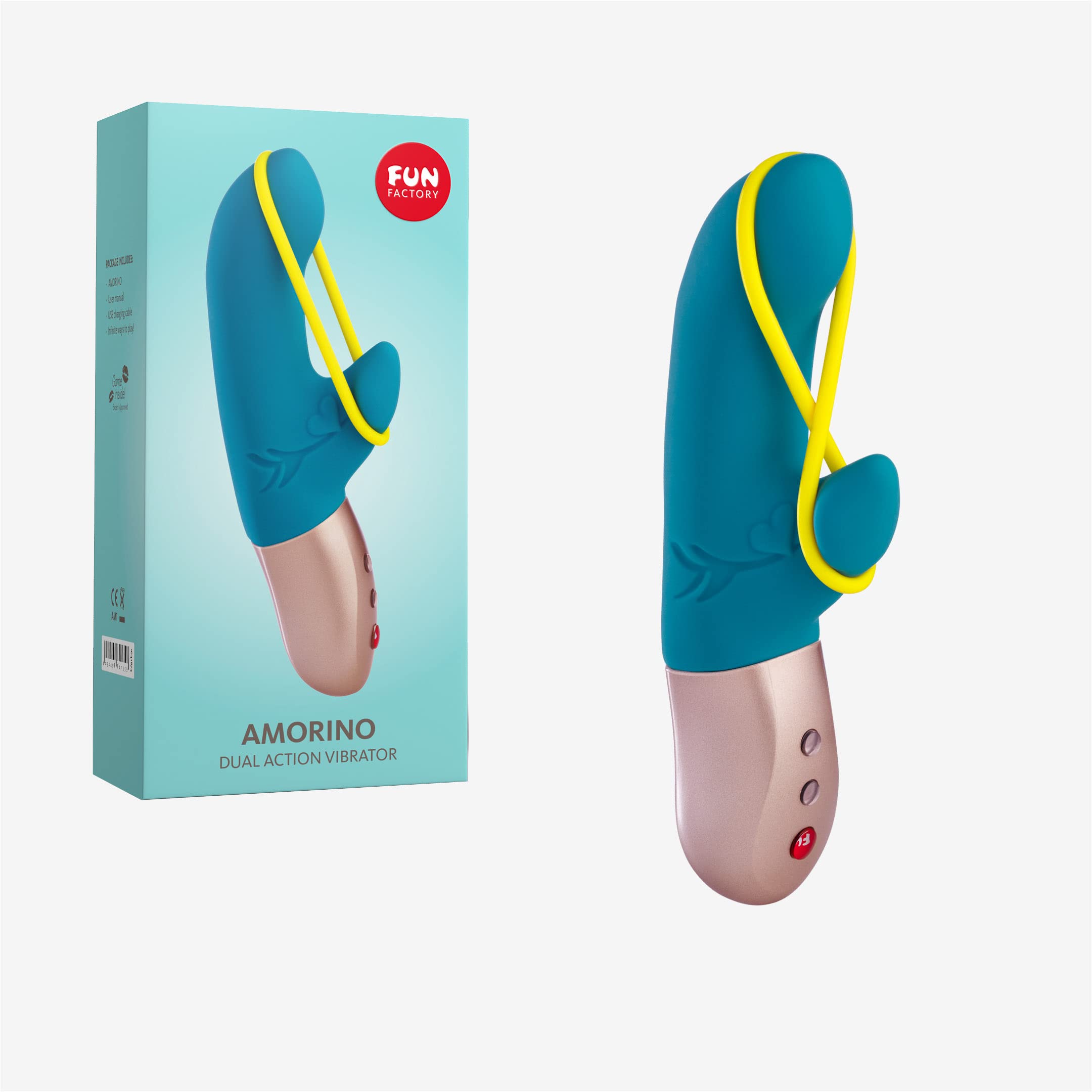 Fun Factory AMORINO - Mini Vibratore rabbit per donna | Vibratori Clitoride | donna, Vibratori Clitoride, Silicone, Turchese | Turchese