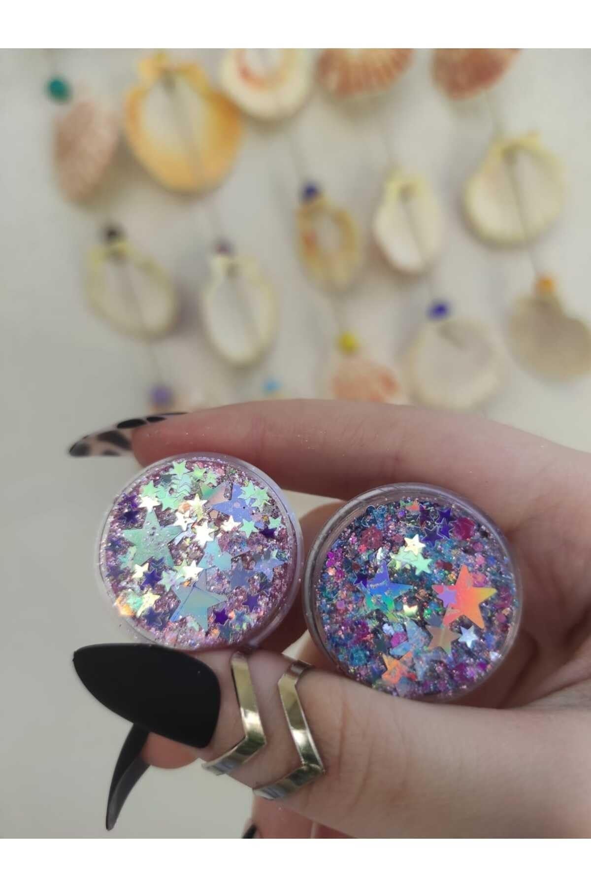 Hb Tasarım Parlak Glitter Glitter Far Simli Jel Kremsi Yüz Ve Vücut Simi Set, 926292999