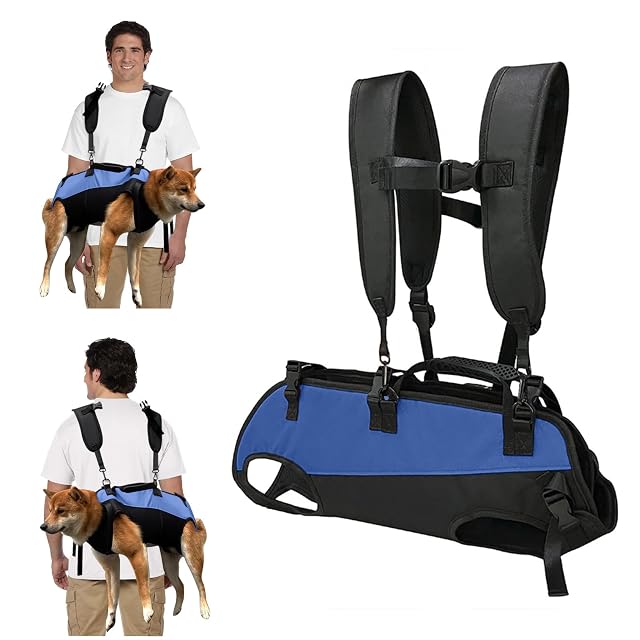 PETCUTE Mochila Transportadora para Perros Grandes,Ajustables Arnés de Elevación para Perros con Asa,Mochila…
