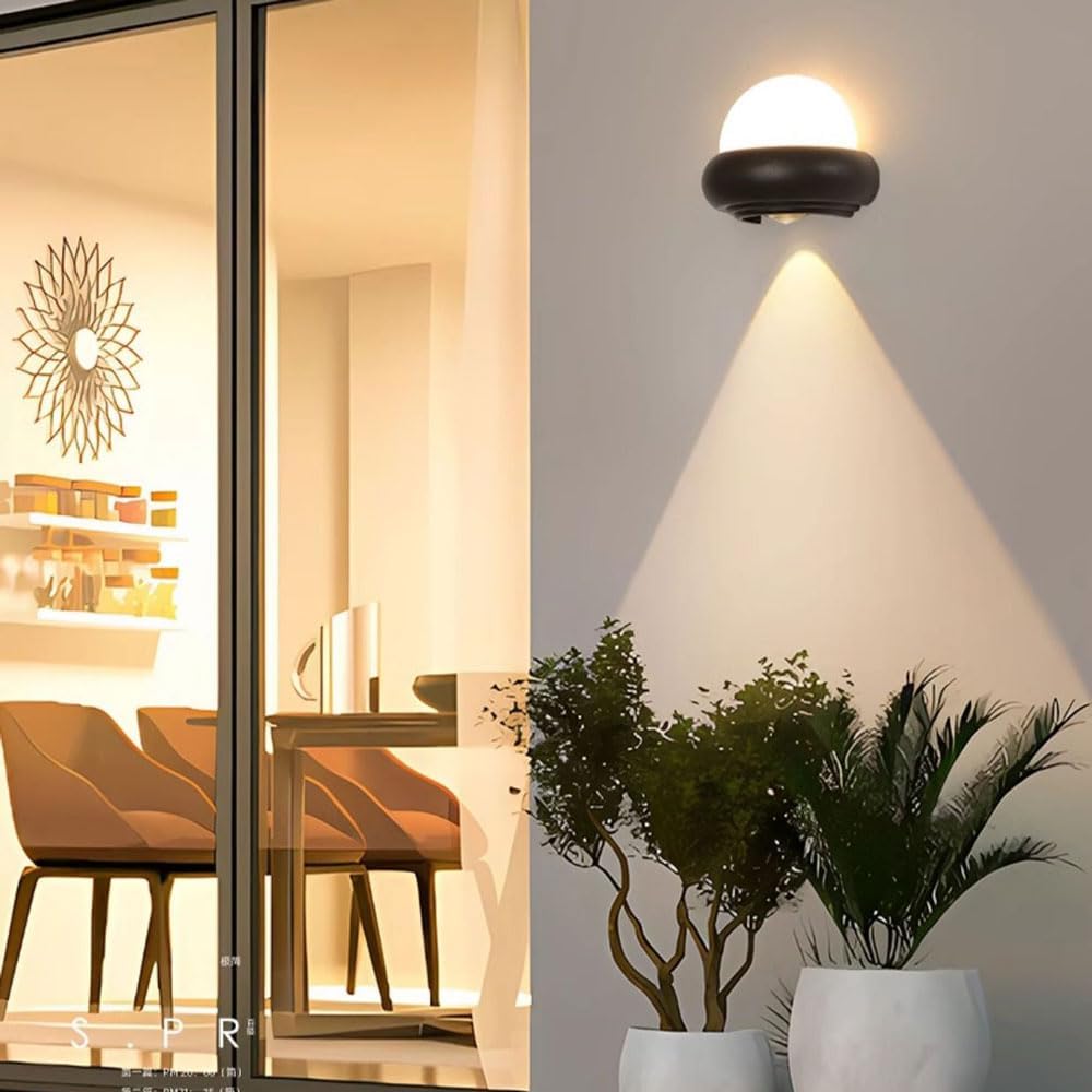 Modern Outdoor Wall Sconce Lights Glass LED Wall Lights Fixture for Waterproof Backyard Warm Wall Mounted Lamp for Walkway Exterior Outside Wall Lights for House Doorway Carriage
