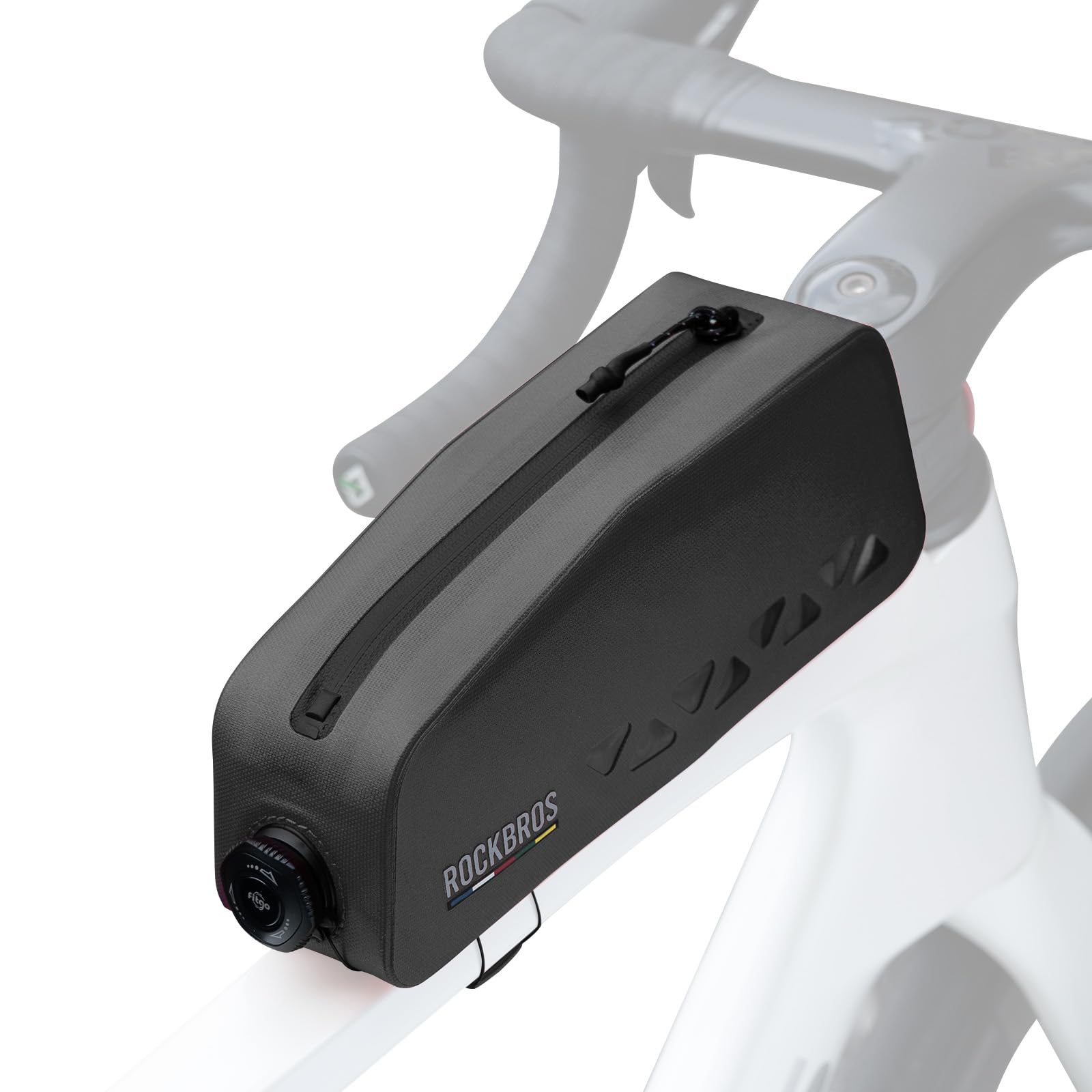 ROCKBROS Road to Sky Bolsa de Cuadro de Bicicleta Impermeable, Bolsa de Tubo Superior de Gran Capacidad, Bolsa Manillar para Bicicleta Montaña Carretera Negro MTB