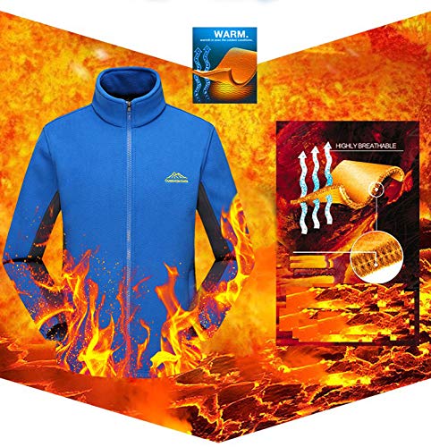 XPF Outdoor Autumn And Winter Jacket, Three-in-one Plus Velvet Thick Windproof Warm Mountaineering Clothing Male,Blue-XL - Image 4