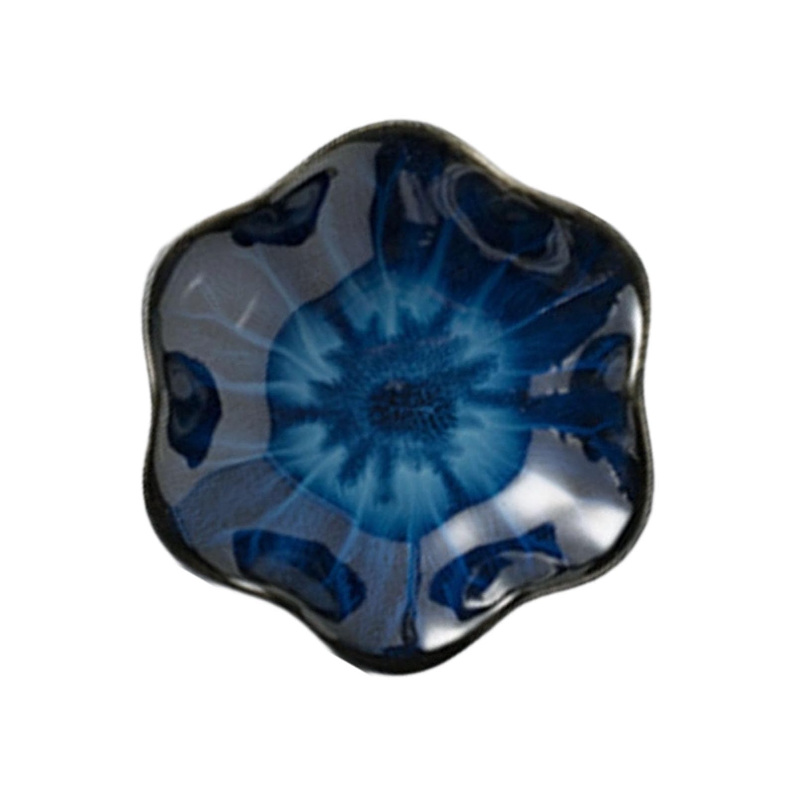 Ceramic Trinket Tray, Petal Shaped Catchall for Vanity, Nightstand or Desk, Small Organizer for Jewelry and Tiny Essentials Ceramic Trinket Tray Jewelry Vanity Catchall Tabletop Organizer Nightstand