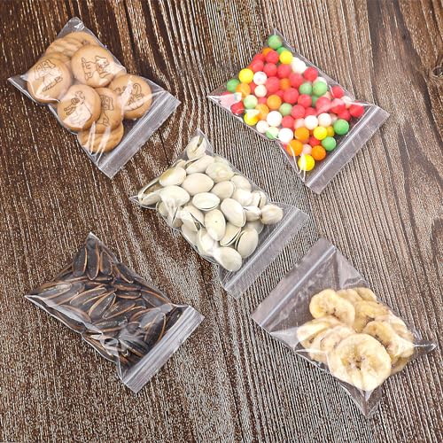 Plastikbeutel Zipper beutel baggies 500 Stück Mischte Größe druckverschlussbeutel klein tütchen plastiktüten ziplock baggys wiederverwendbar tüten Mittelgröße wiederverschließbare beutel，5Größe