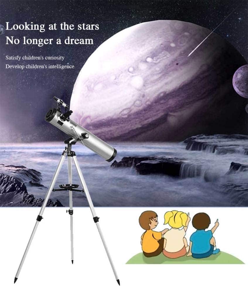 Pequeño monocular portátil para niños, Principiantes y Adultos, Refractor astronómico de 76 mm, pequeño monocular portátil con trípode Ajustable, portátil para Viajes, pequeño monocular portátil