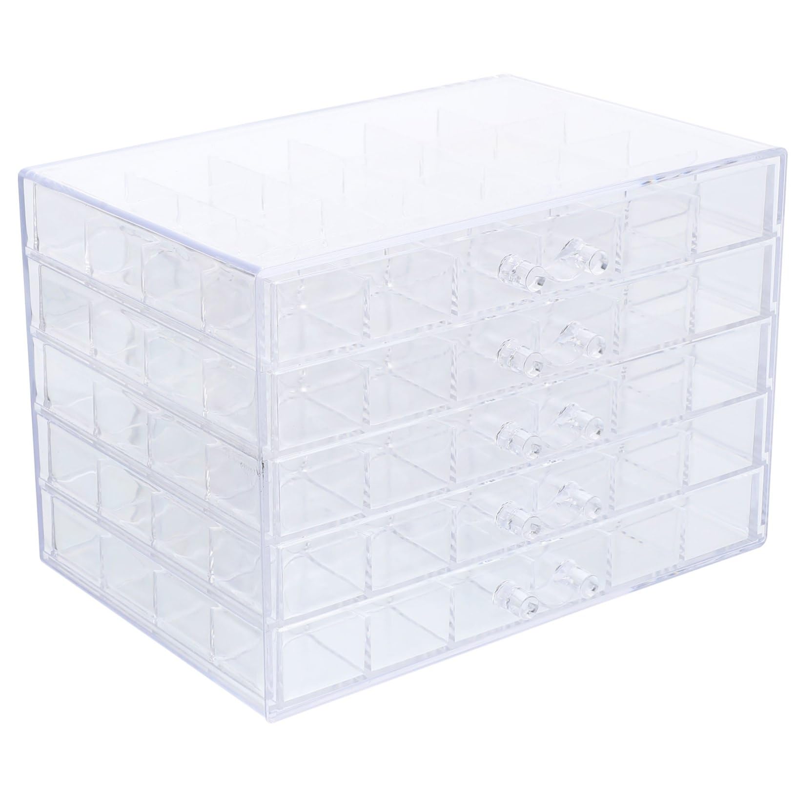 Boîte de rangement transparente 5 tiroirs pour le tri des bijoux