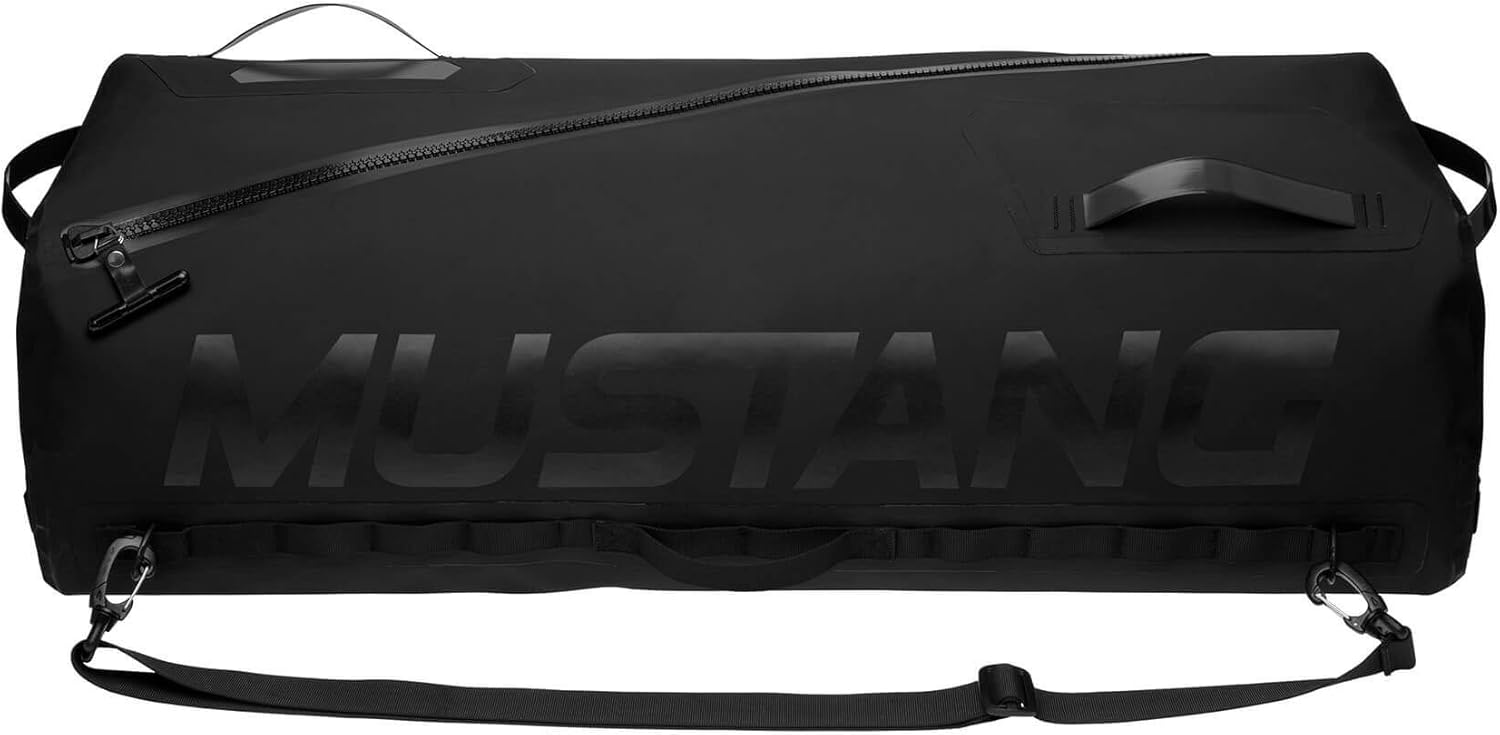 MUSTANG SURVIVAL - Greenwater Submersible Deck Bag (Black - 65L) - 420D Hypalon Fabric, Welded Construction, YKK Aquaseal Zipper