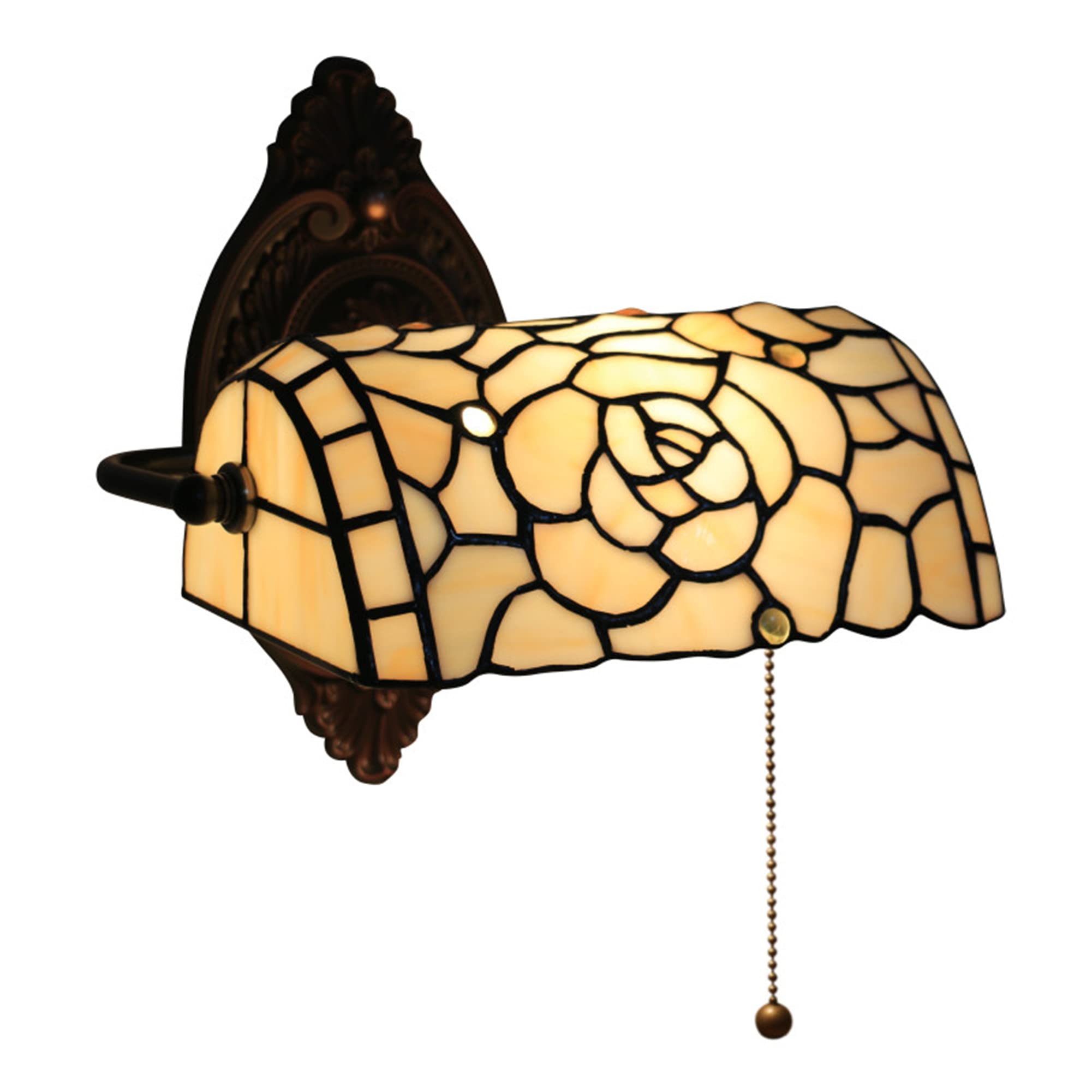 Uziqueif Wall lamp inside vintage, wall lamp with switch, 10 inch tiffany wall lamp, wall lamp inside, reading lamp wall mount, E27 wall sconce lighting decor,X