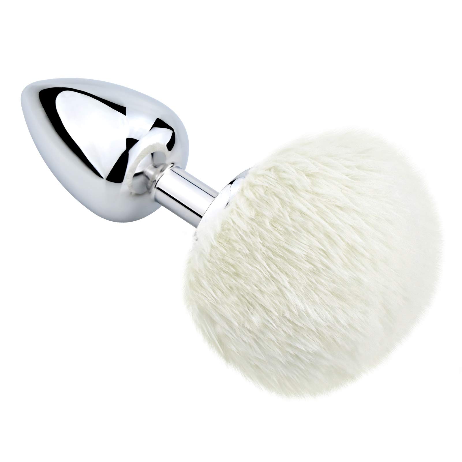 Small Size Butt Plug Metal Butt Plug Sexual Anus Rabbit's Tail Anal Sex Toys for Women Fun Sex Games: Bunny Tail Anal Plug, Metal Butt Plug with White Fluffy Rabbit Tail for Anal Sex Toys for Women Fun Sex Games (Big)