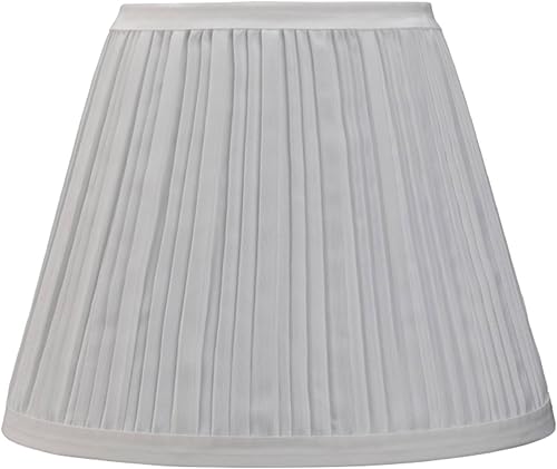 Miniatura 2 de Aspen Creative 33006A - Pantalla plisada de transición con forma de imperio para lámpara de construcción en color blanco hueso, 9 pulgadas de ancho