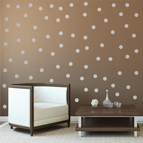 Miniatura 3 de Adhesivos decorativos de vinilo para pared, diseño de círculos de lunares, fácil de despegar y pegar, adhesivos decorativos extraíbles para