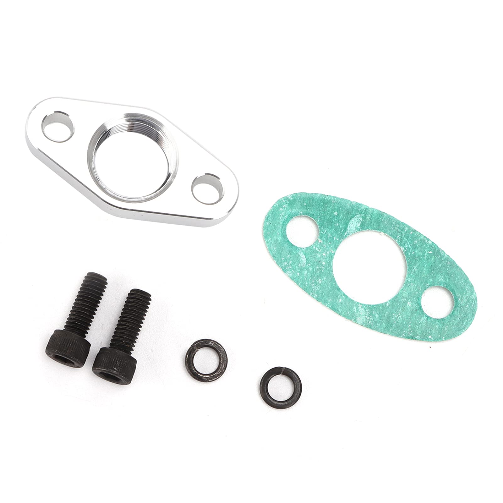 PRAV® Turbocharger Oil Return Fitting, Turbo Oil Return Flange Excellent Sealing Simple Installation Replacement for TD015 TD02 TD03 for Car