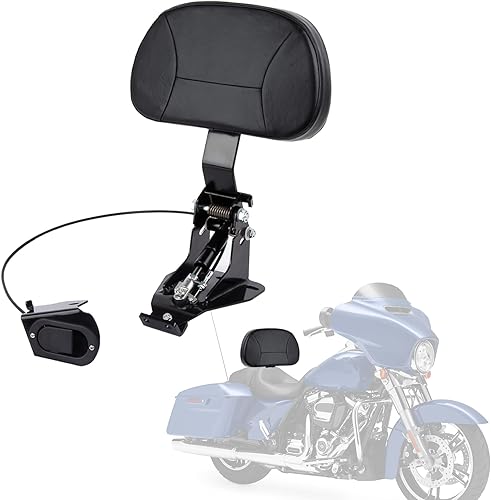 Respaldo ajustable para jinete, respaldo plegable psler para Touring CVO Road Glide Road King Electra Glide Street Glide FLHR FLTRX FLHX FLHT