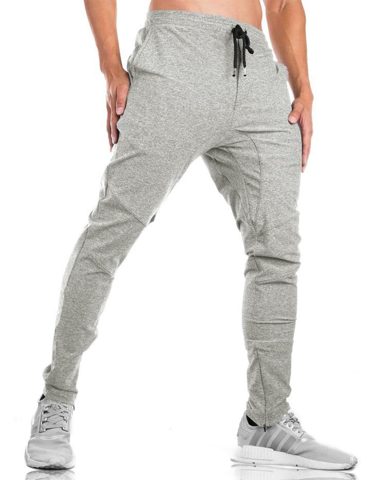 TBMPOY Men's Tapered Joggers Workout Athletic Running Sweatpants Slim Fit Drawstring Pants with Pockets