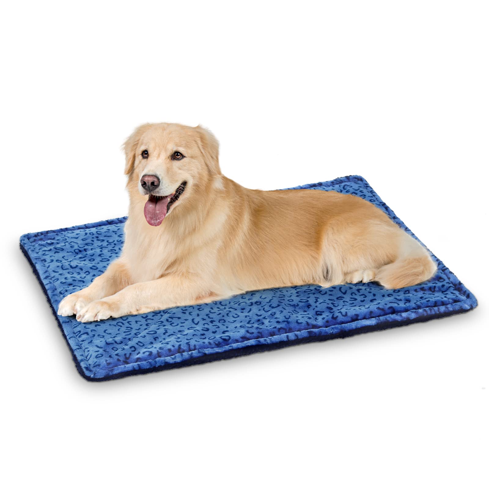 Marunda Self-Warming Cat Bed ,Super Soft Dog Bed Crate Bed Blanket, Self Heating Cat Pad, Thermal Cat and Dog Warming Bed Mat. (Self-Warming, L:35" * 24")