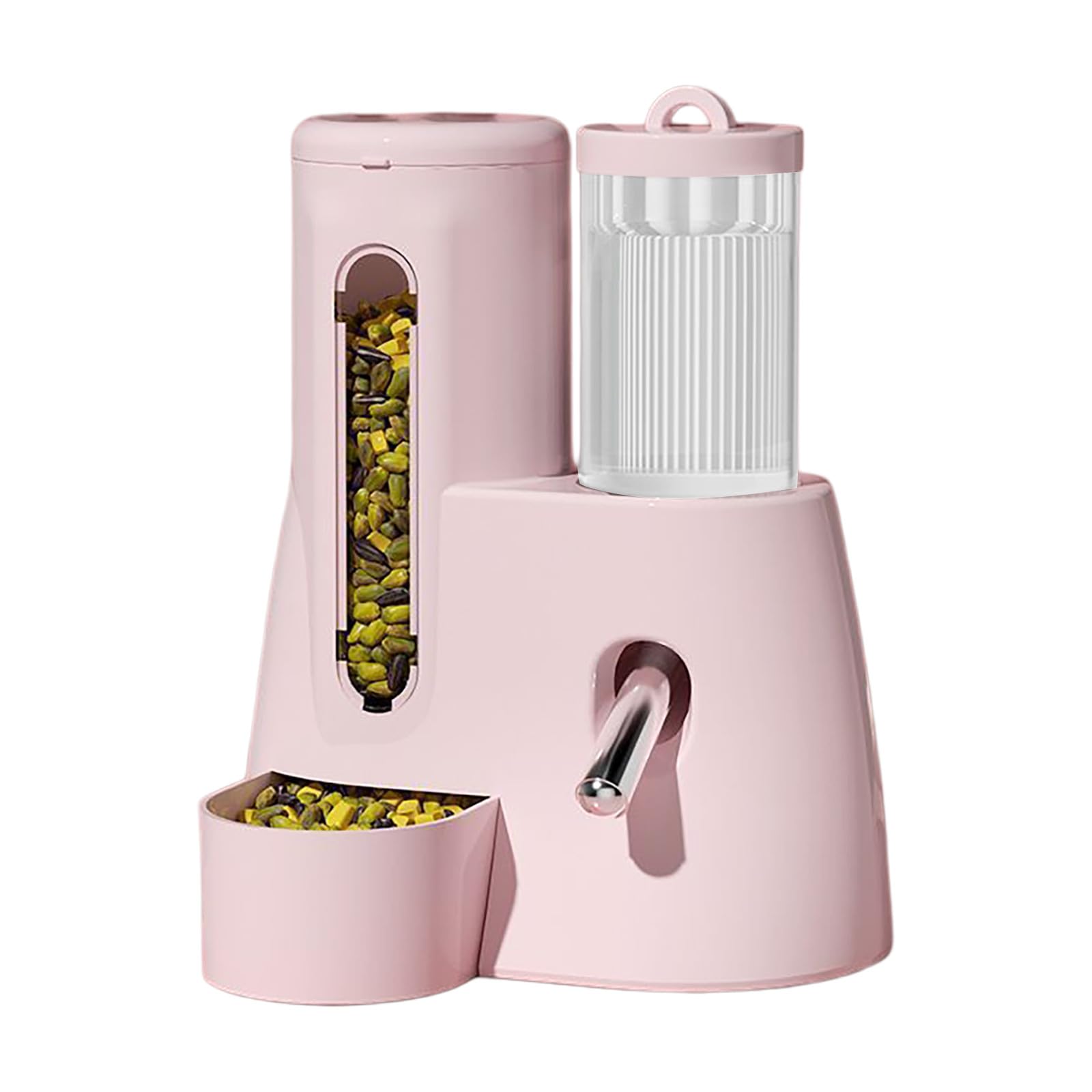 Generisch 2026 2-in-1 Feeder Water Dispenser for Rabbits, Pigs, Hedgehogs, Large Automatic Feeder for Cages, Suitable for Rabbits, Ferrets, Pigs, Hedgehogs, Hamsters Small (One Size)