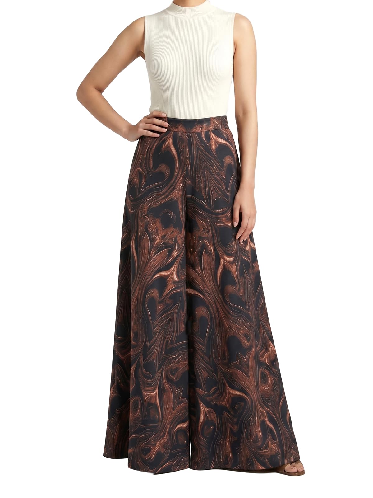 hellcat Trousers for Woman | Palazzo Pants | Wide Leg Printed Palazzo | Women Casual Trouser | Korean Trousers-picture-10