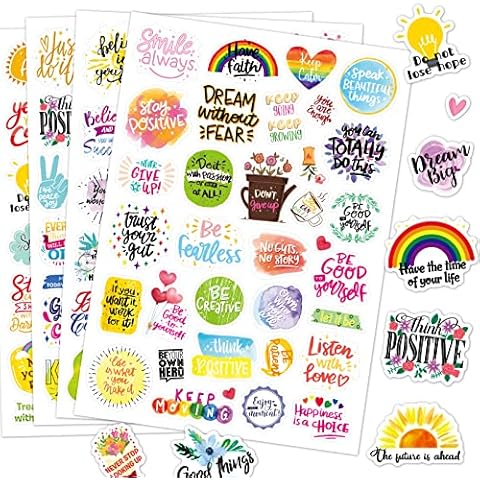 Inspiring Quote Stickers 720 Count Motivational Inspirational Stickers Positive Aesthetic Quotes Planner Encouraging Stickers for Water Bottles Teens Waterproof Laptop Scrapbooks Decals Sticker Decor Cover