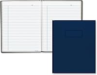 Vista 2 de Rediform Business Notebook with Cover, College Rule, 9.25 x 7.25 Inches, Blue, 192 Page Pad (A982)