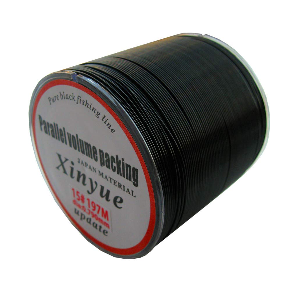 Xinyue Nylon monofilament Fishing line not Easy to curl Strong Solid Black Fishing line (8.8LB0