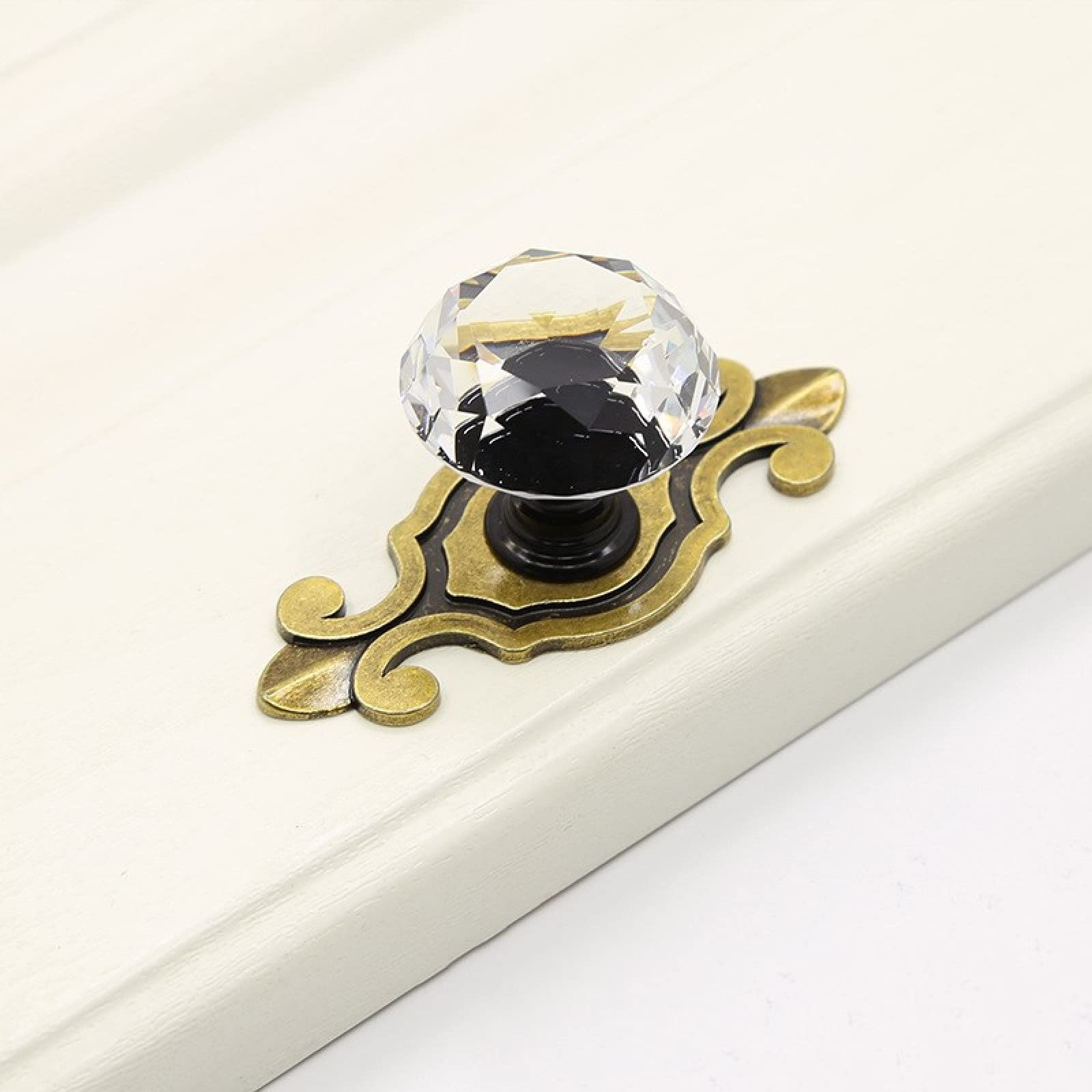 Bszcxbvmp Bronze Crystal Drawers Knobsb, Crystal Drawer Knobs 4Pcs Multicolor 70X30x31mm Art Drill Type For Cabinet Wardrobe(,Transparent)