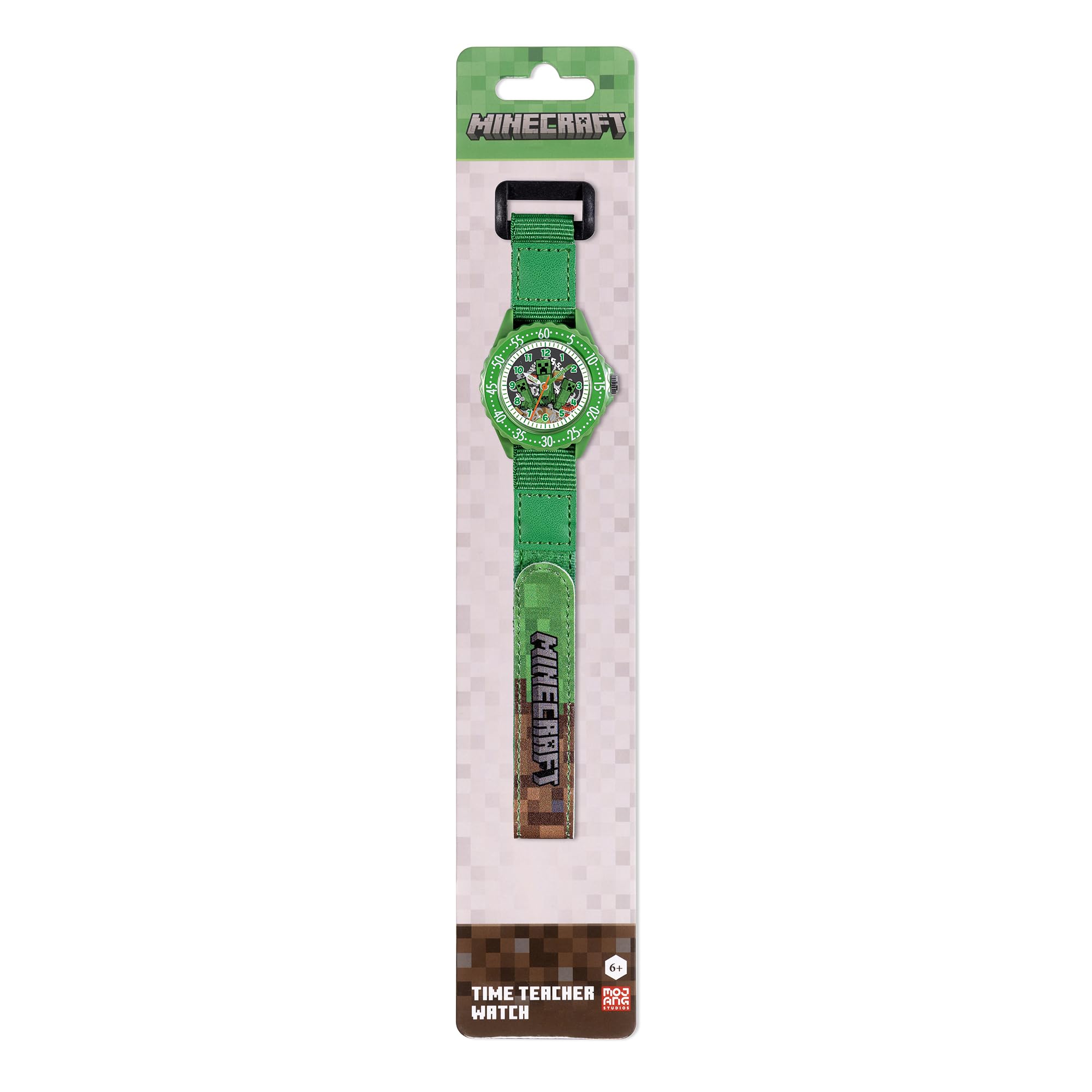 Accutime Minecraft Montre d'apprentissage de l'heure à fermeture facile