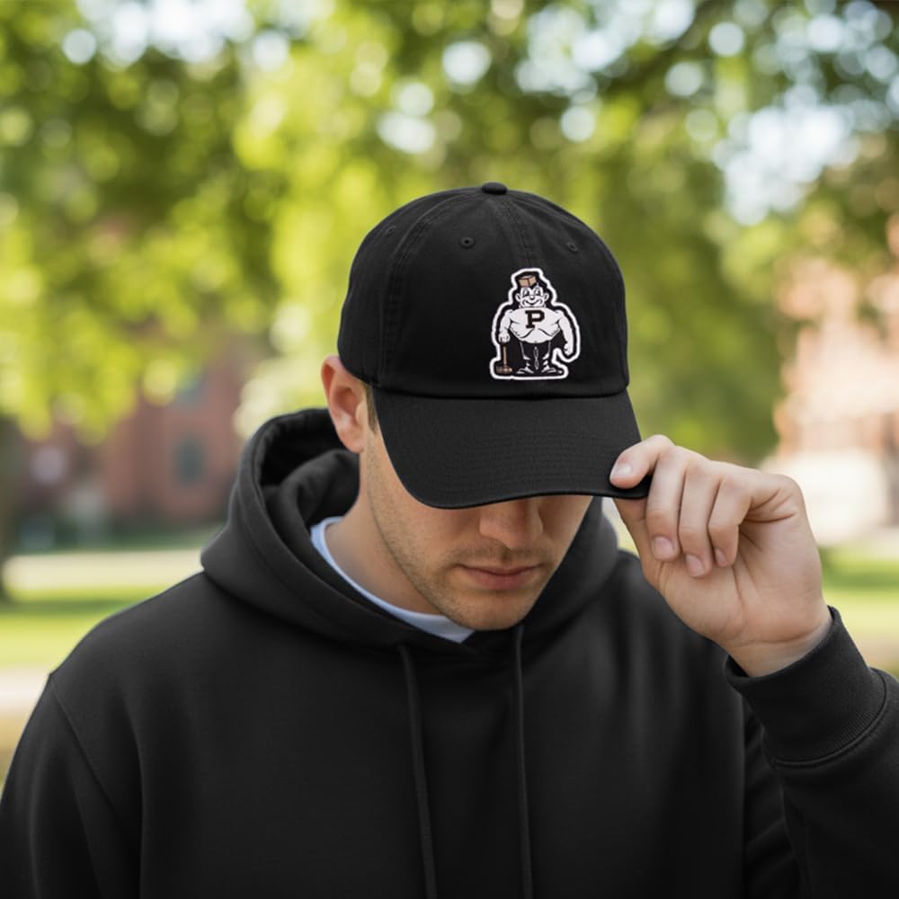 Desert Cactus Purdue University Baseball Hat Boilermakers Brimmed Embroidered Hats Cap Adjustable Cloth Strap Adult (Style G1 Vintage) Black