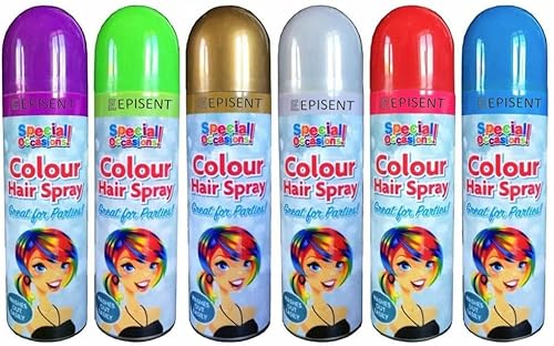 EPISENT Temporary Colour Hair Spray - Wash Out Easily - Perfect for Fancy Dress, Parties or Just Experimenting with a New Look - 200ml Can - For Men and Women (Light Blue)