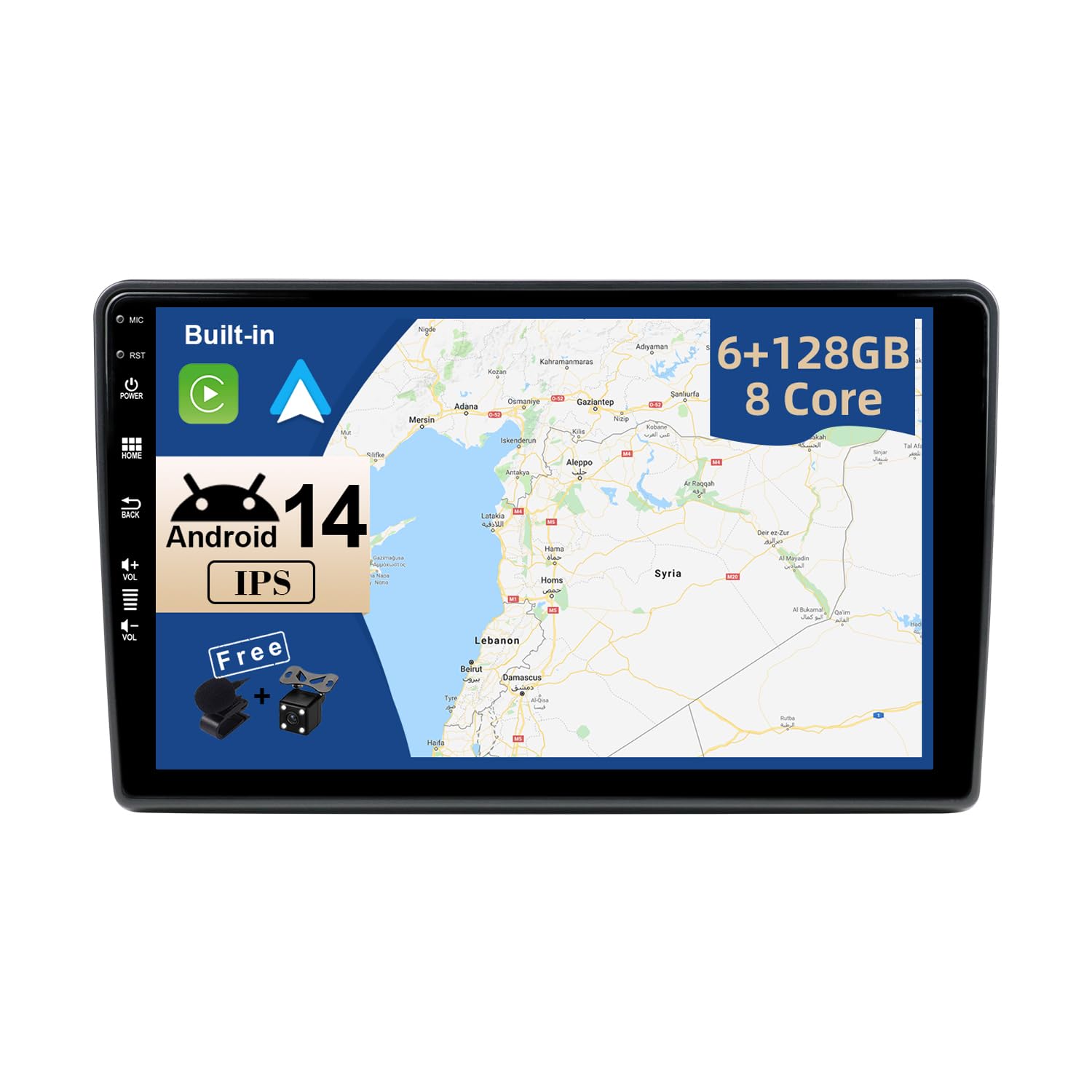 Autoradio JOYX Android 13 Per Toyota RAV4 (2013-2018): 6GB RAM 128GB ROM, Schermo 10.1'', DSP, Carplay, DAB, Telecamera LED Inclusa