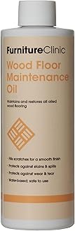 Wood Floor Maintenance Oil - Maintains and Restores All Types of Oiled Wooden Flooring - Protects Against Stains - Reduces Wear & Tear - Natural Satin Finish - 500ml