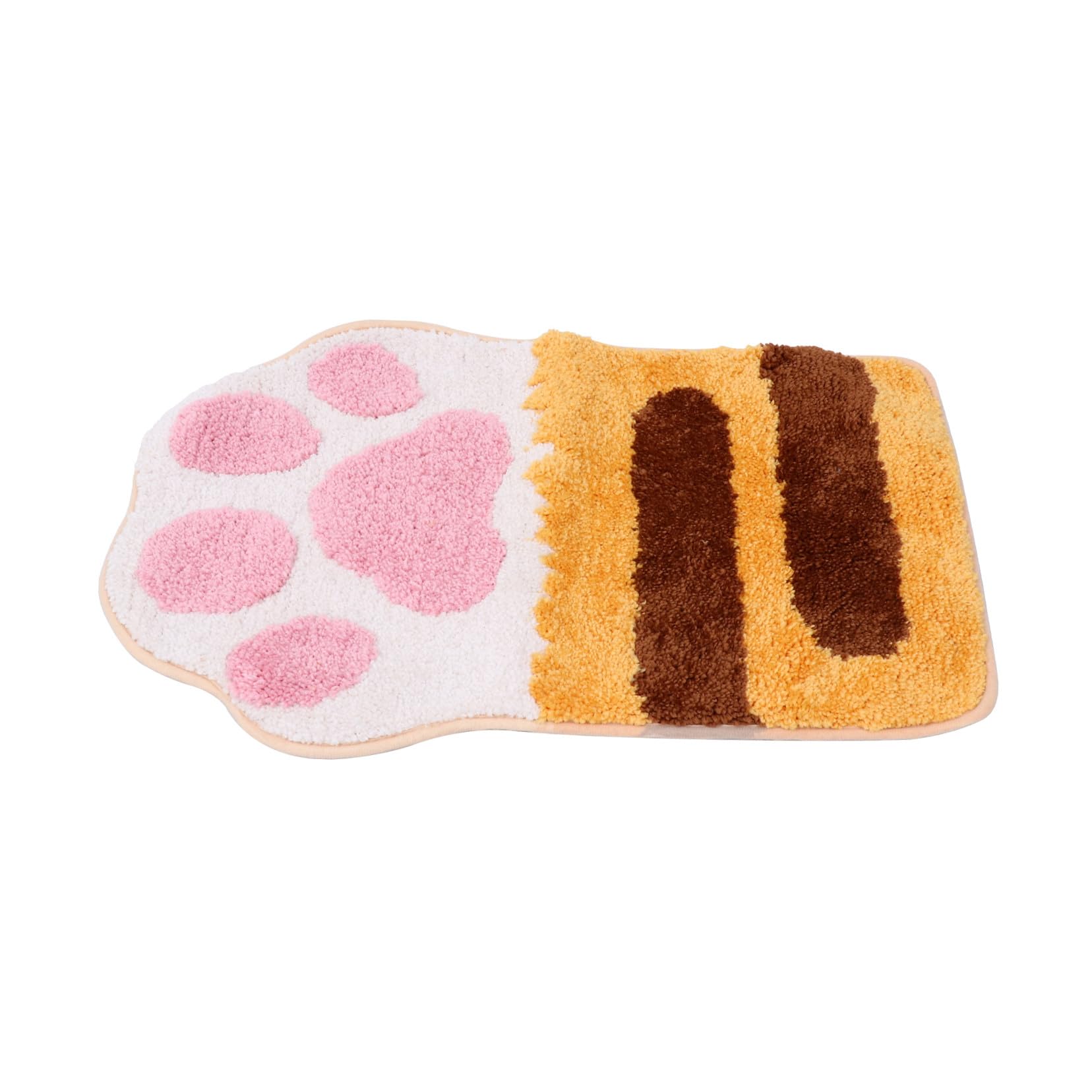 Tapis de bain antidérapant en polyester patte de chat YARNOW extra doux pour salle de bain