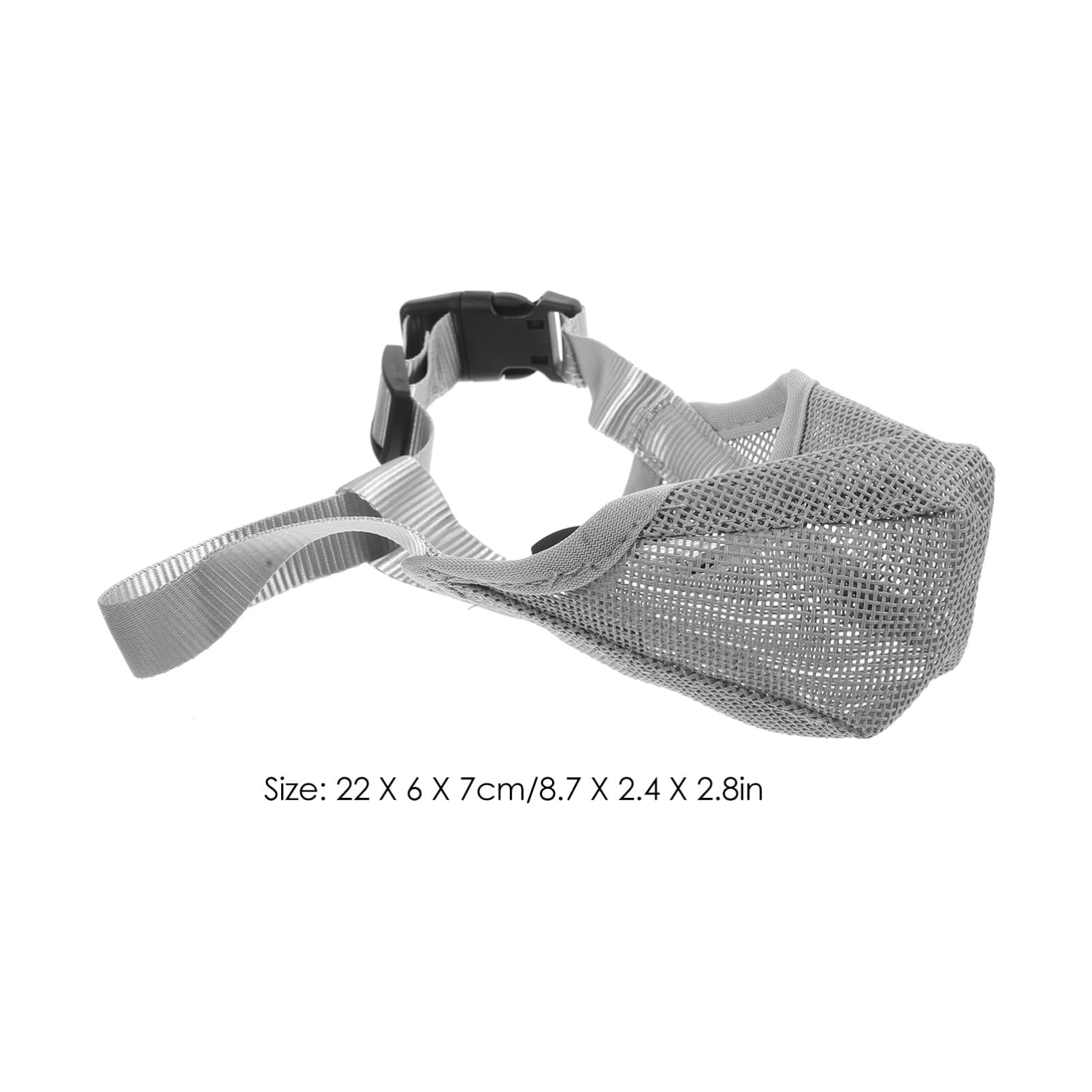 Yardwe Pet Dog Muzzle Comfortable Breathable Soft Muzzle for Puppies Prevent Biting and Barking for Dogs Grey