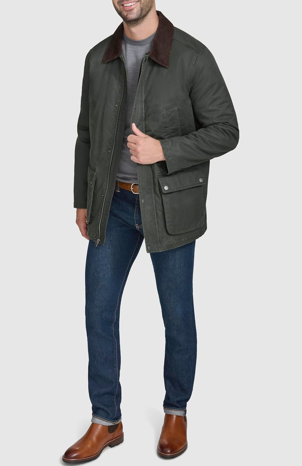 Cole Haan Men's Outerwear,ARMY GREEN,L - Image 2