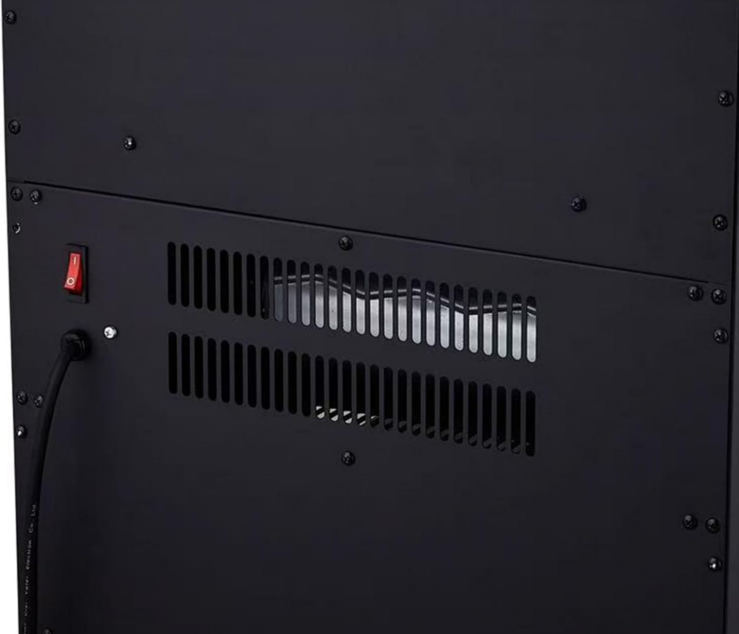 belakang view of PURLINE CHE-720 W Electric Stove showing power switch and vents