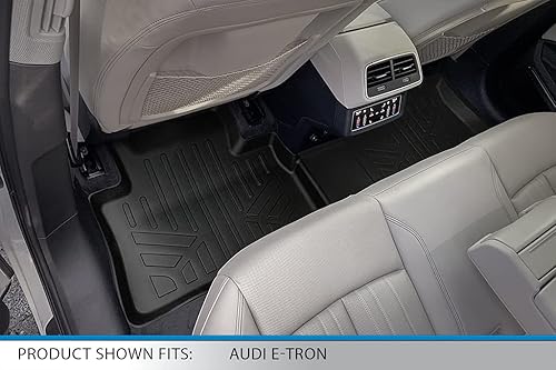 Miniatura 4 de SMARTLINER Juego de alfombrillas negras de 2 filas y forro de carga compatibles con Audi E-TronE-Tron Sportback 2019-2023 (solo se adapta sin