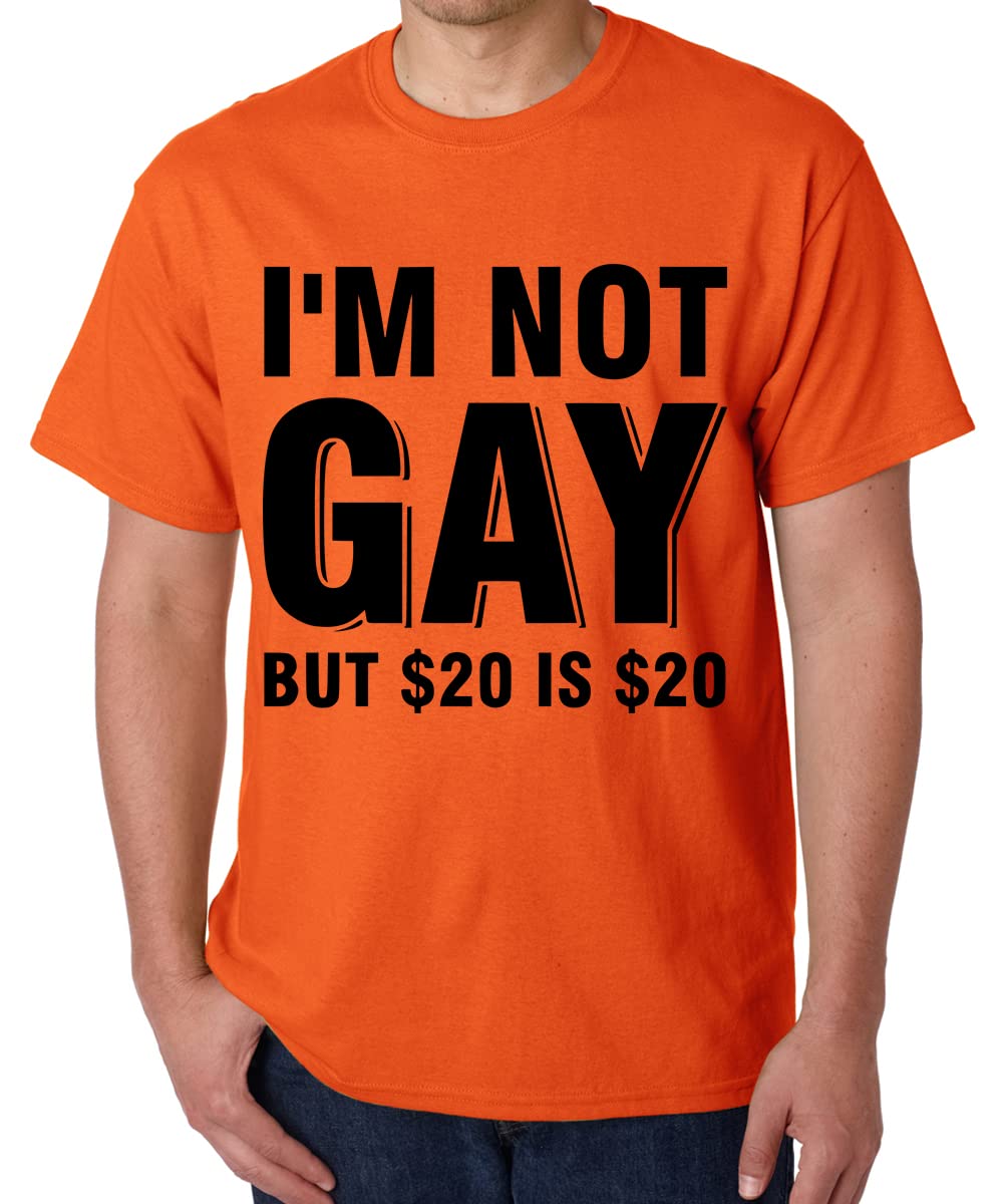 CaseriaMen's Cotton Printed T-Shirt -Not Gay Dollar 20 | 100% Cotton | Half Sleeves | Regular Fit | Printed | Round Neck | Graphic T Shirt