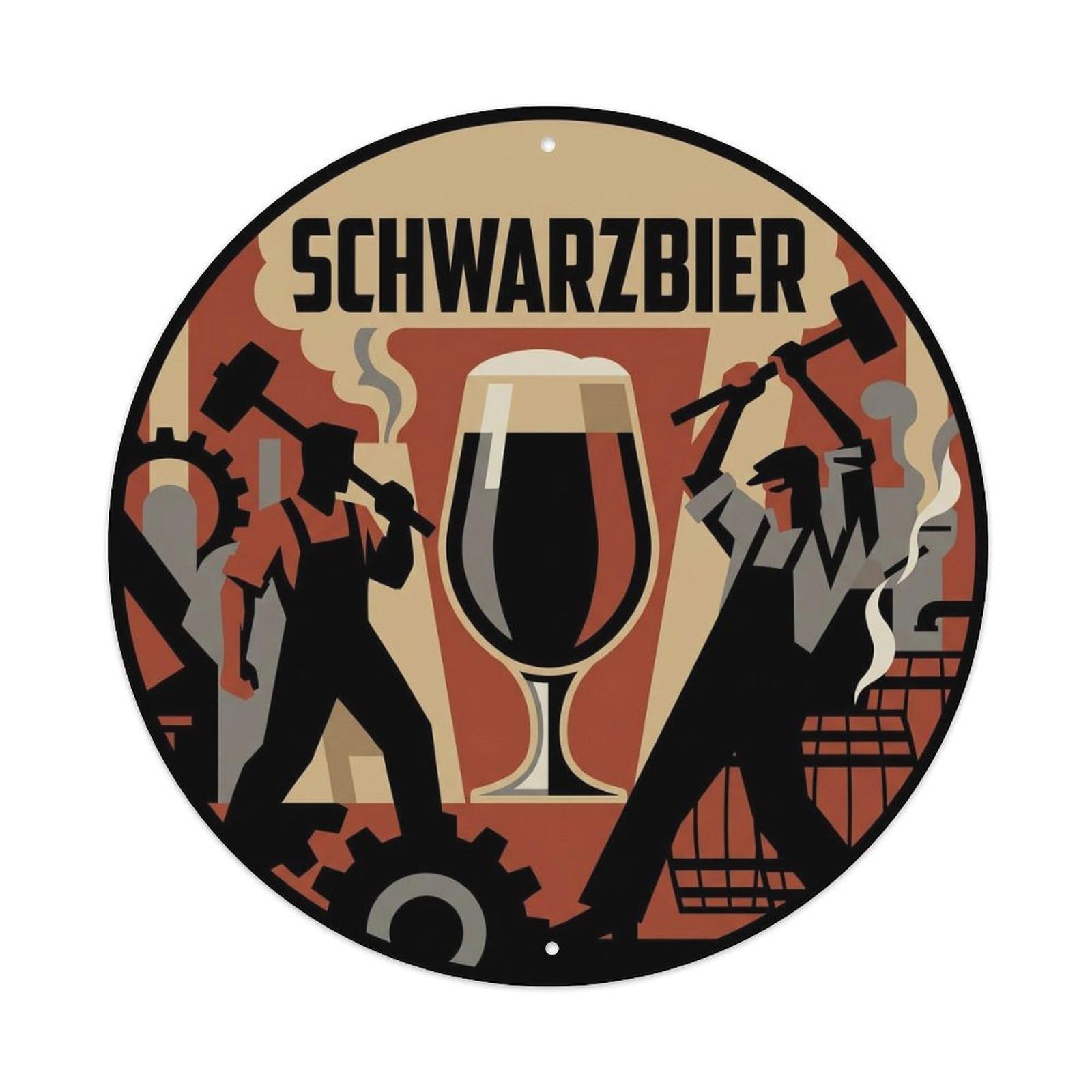 Schwarzbier Ale House German Vintage Festival Brew Metal Tin Sign