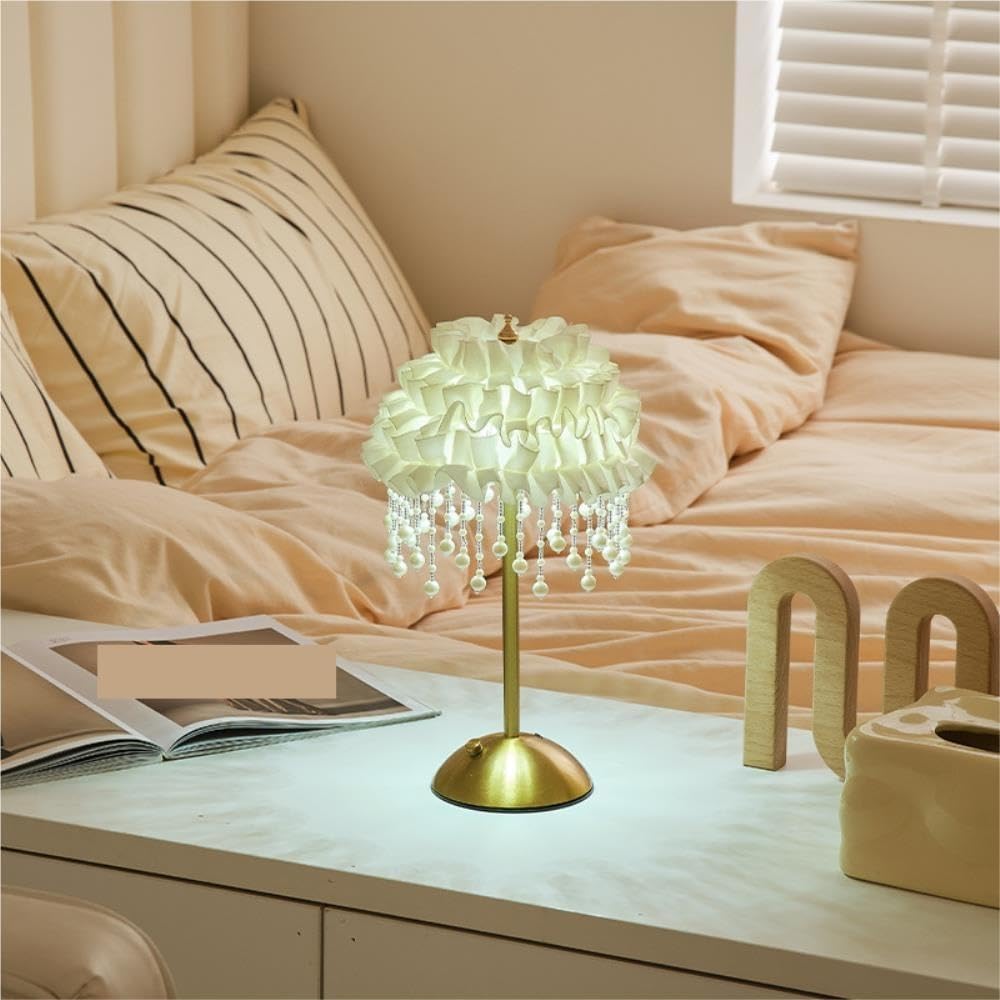 Lampada da tavolo a nastro, luce notturna ambientale romantica sul | Design a nastro, nordico, base in metallo, controllo touch, luce notturna ambientale