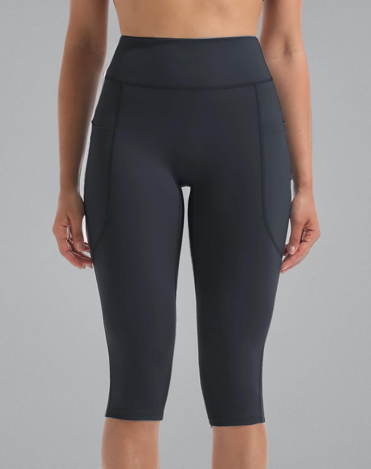 NELEUS Women's Tummy Control High Waist Capri Running Leggings Yoga Pants with Pocket - Image 7