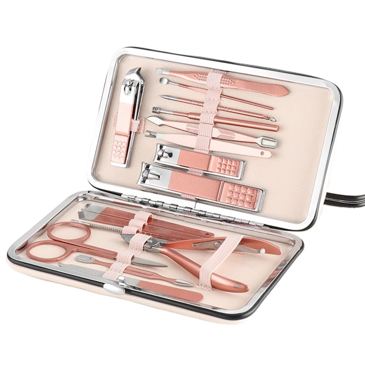 Ensemble de pédicure 18 pièces en acier inoxydable avec pince à épiler ciseaux outils de manucure professionnels fournitures d'ongles Dropship (couleur : 16 pièces)